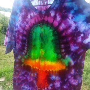 Mushroom tie dye shirt